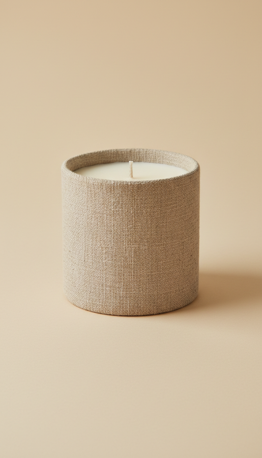 Soy Candle in Linen Vessel